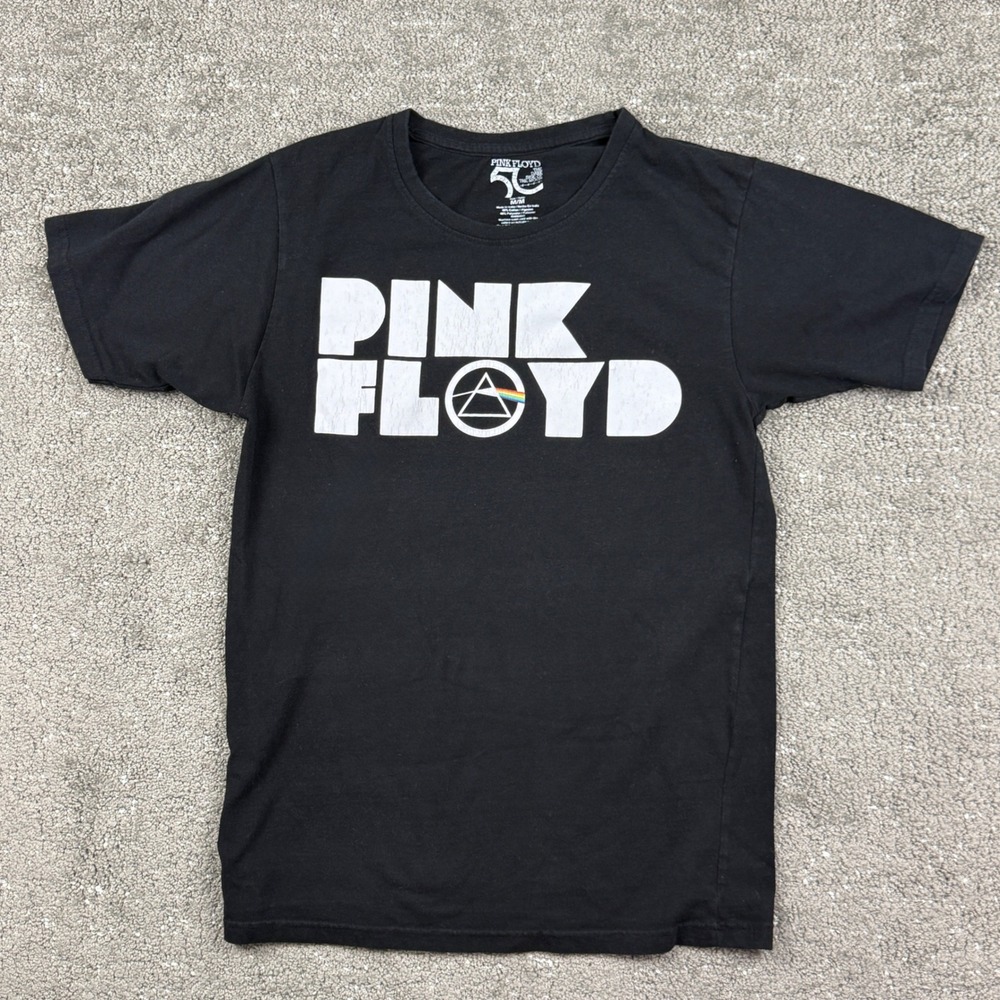 Pink Floyd T-Shirt Mens Medium Black Dark Side of the Moon 50th Anniversary Tee